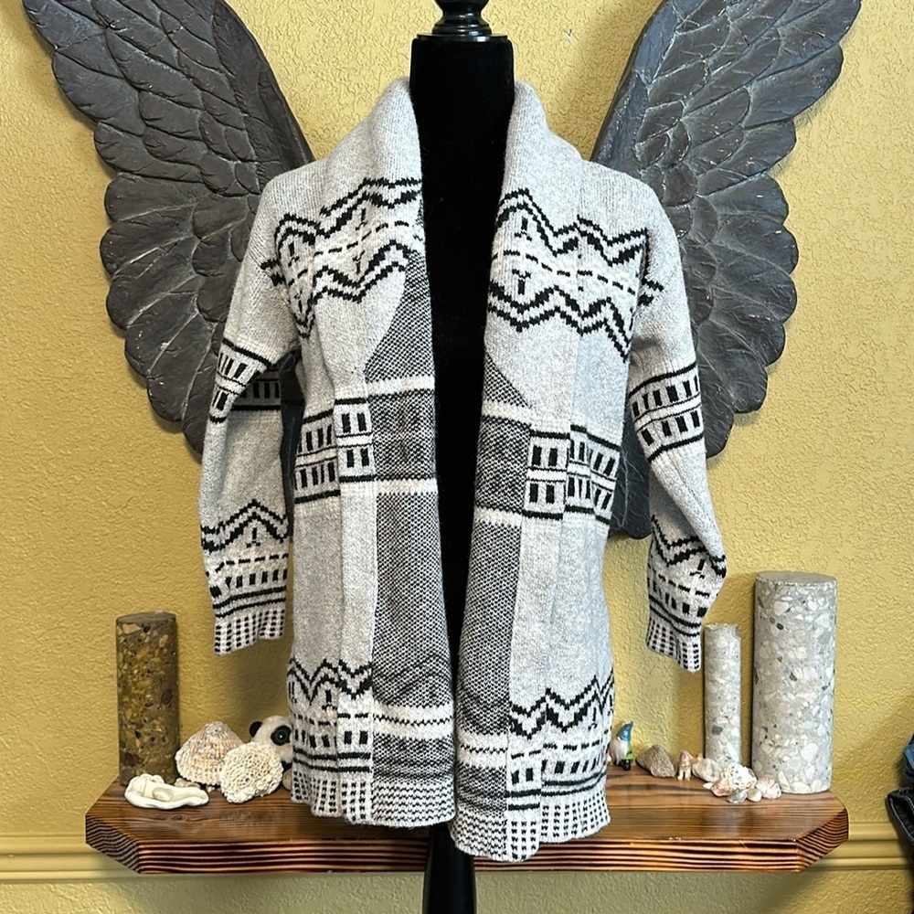 Rachel Roy Wool Open Front Cardigan Sweater